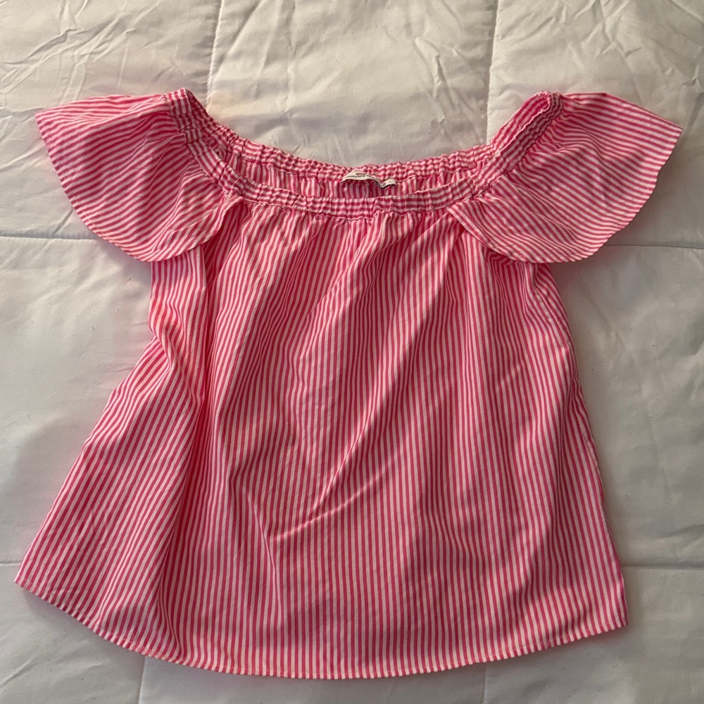Vineyard Vines Pink and White Striped Blouse